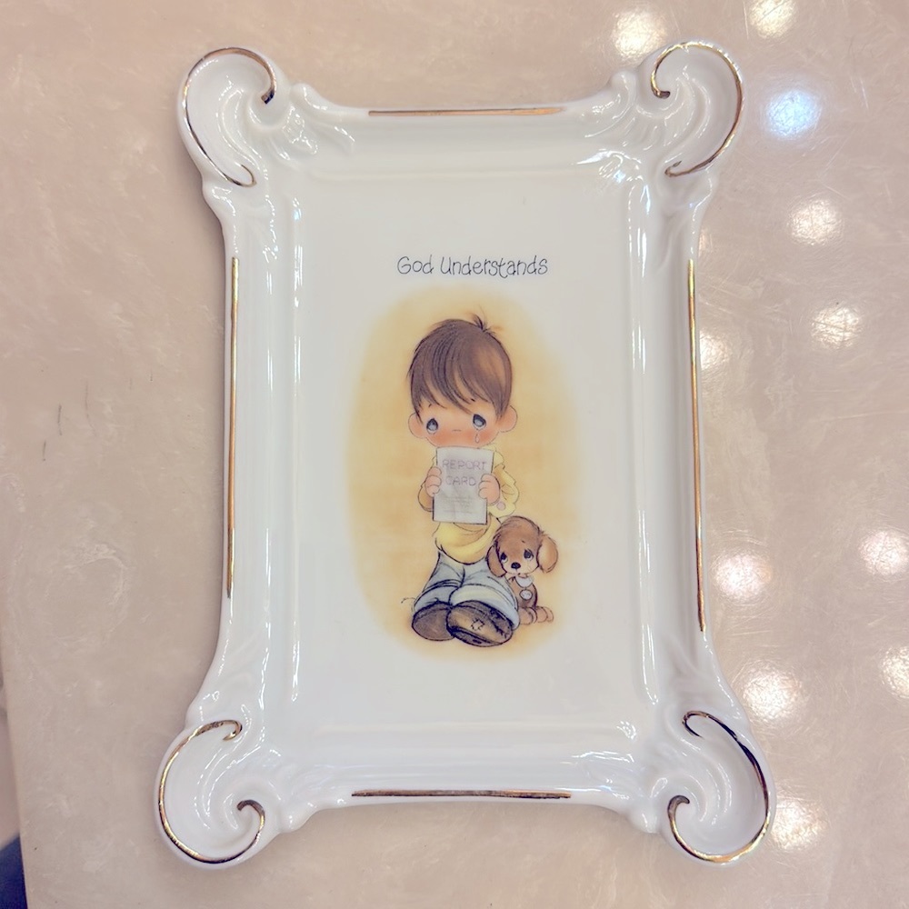 Johnathoan & David With Precious Moment’s Trinket  Tray